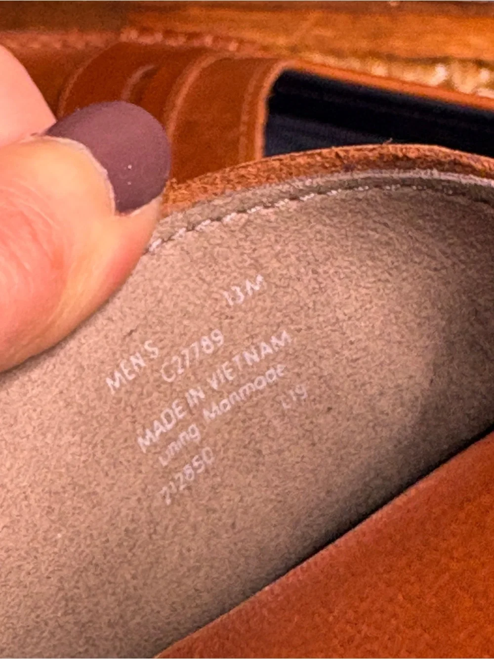 Cole Haan Men's Size 13M Cognac Brown Leather Loafers Rubber Sole Boat Shoes